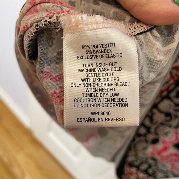 JM Collection Woman 2X blouse patterned sparkle batwing - Picture 10 of 10